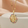 Personalized Colorful Zircon Necklace Design, Light, And Versatile, Madonna Necklace - Image 1