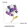 Enamel Hydrangea Brooches for Women Unisex Rhinestone Flower Pins Banquet Party Backpack Gifts Jewelry Accessories - Image 9