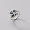 Silver Angel Wing Feather Stackable Open Rings For Women Beautiful Jewelry Accessories Prevent Allergy - Image 46