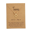 12 Zodiac Sign Necklaces With Cardboard Constellations Pendant Gold Color Chains Choker For Women Birthday Jewelry - Image 26