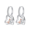 Silver Cat panda koala deer unicorn elephant Zircon Earrings for Women Jewelry Wedding Birthday Gift - Image 23
