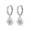 Cute Snowflower Christmas Earring Pave Cubic Zirconia Hoop Earrings for Women Christmas Jewelry - Image 25