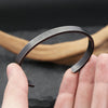 Vintage Black Simple Bracelet For Men Women 316L Stainless Steel Opening Cuff Bangles Biker Jewelry Gifts - Image 5