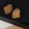 Vintage glossy texture woven silver earrings for women exaggerated style earings stud part jewelry gifts - Image 2