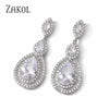 Brilliant White Cubic Zirconia Dangle Earrings for Women Water Drop Earring Evening Party Bridal Wedding Jewelry - Image 7