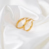Hoop Earrings Stainless Steel Gold Plated Round Huggie Earrings For Women Party Jewelry Gifts Accessories - Image 3