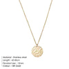 Minimalist Round Pendant Necklace for Women Stainless Steel Clavicle Necklace Long Chain Jewelry Statement Girl Gift - Image 20
