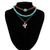 Cactus Pendant Necklace with Green Bead Details - Image 5