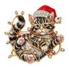Christmas Enamel Brooch Vintage Blue White Porcelain Style Santa Snowman Cat Reindeer Lapel Pin Xmas Festive Badge CoatSweater - Image 7