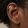 1PC Silver Vintage Threaded Flat Back Cartilage Stud Earring Sun Shell Fish Flower Knot CZ Piercing Jewelry - Image 2