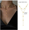 Beaded Long Chain Y Shape Necklace For Women, Minimalist Drop Bar Pendant Choker Necklaces, Clavicle Chain Jewelry - Image 12
