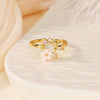 Unique Small Flower Stainless Steel Women's Ring Gold Color Anti Fading Cubic Zirconia Ring Wedding Jewelry Vacation Accessories - Image 5