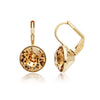 Gold Color Classic Bella Drop Earring for Women Wedding Birthday Crystals from Austria Round Cut Dangle Pierced Jewelry - Image 5