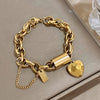 Heart Detail Necklace or Bangle in Two-Tone Stainless Steel Style - Image 23