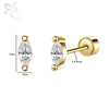 ZS 2pcs/lot Flower Shaped Stud Earrings 316L Stainless Steel Ear Studs Crystal Pearl Cartilage Earring Heart Ear Piercings 20G - Image 16