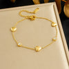 316L Stainless Steel Golden Heart Geometry Zircon Minimalist Series Bracelet Lady Wrist Chain Jewelry - Image 31