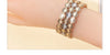 Happy Bangle Paved Diamond Enamel Beaded Bracelets For Women Boho Gold Color Elastic Bracelets - Image 46
