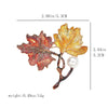 Autumnal Design Sensibility Maple Leaf Brooch Style Unique Simulation Leaf Pin Gownsuit Chest Flower For - Image 3