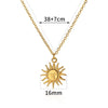 Sun Moon Coin Pendant Necklace For Women Cute Gold Color Stainless Steel Round Necklace Sweet Jewelry Her Gifts - Image 7