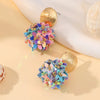 Flower Petal Beads Big Round Drop Earrings For Women Long Earrings Handmade Jewelry Gift boho - Image 6