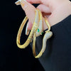 Gold Plated Snake Bracelets Bangleles Personality Design Zircon Bracelet for Women Men Party Jewelry Anniversary Gift K - Image 4