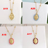 Virgin Mary Pendant Charm Necklace Women Cross Scared Heart Jesus Choker Seed Beads Stainless Steel Chain Gold Color Mom - Image 6