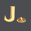 Copper material 18mm height A-Z 26 capital letter brooch men's suit coat collar needle accessories - Image 20
