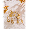 French Style 316L Stainless Steel Round Leaf Drop Hoop Earrings Gold Pvd Plated Charm Thicker Shell Jewelry - Image 4