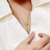 Minimalist OT Button Oval Pendant Necklace for Women's Holiday Parties, Weddings, Jewelry Gifts - Image 5