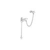 Silver Horse Eye Zircon Tassel Earrings For Women Double Studs Gold Color Earrings Jewelry - Image 5