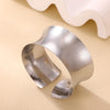 Wide Cuff Bracelet For Women Hammered Silvery Color Embossed Star Open Bangle Accessories Jewelry Party Gifts - Image 4
