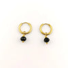 Stainless Steel Stone Summer Earrings Woman Small Hoops Huggies Earrings With Green Stones - Image 5