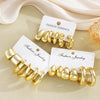 18 Pcs/Set Water Drop Earring For Women Vintage Exaggerated Geometric Twist Hoop Earrings Personalized Jewelry Gifts - Image 4