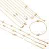Stainless Steel Zircon Pendants Necklace Anklet Set Elegant Women High-quality Jewelry Gifts - Image 3