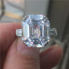 Solitaire Round cut Lab Diamond Ring Silver Engagement Wedding Band Rings for women Bridal Party Jewelry Gift - Image 9