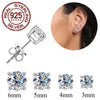 Silver Jewelry Brilliant Round CZ Stud Earrings for Women Girl Gift - Image 7