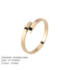 Stainless Steel Jewelry Punk Men's and Women's Accessories Open Minimalist Gold Plated Ring - Image 8