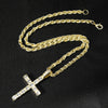 Hip Hop Iced Out Cross Pendant Necklace Strap 4mm Zircon Tennis Chain Men Women Sparkling Necklace Punk Jewelry Gift - Image 2