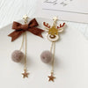 Christmas Red Dangle Earrings For Women Rhinestone Snowflake Pearl Earring Christmas Party Festival Year Jewelry - Image 14