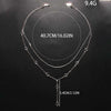 Stonefans Sexy Double Layer Back Chain Necklace for Women Bridal Rhinestone Body Chain Necklace Wedding Jewelry Accessories