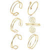 Ftcy 6 Pcs Boho Upper Arm Bangle for Women Minimalist Gold Color Open Bracelets Women's Adjustable Arm Cuff Jewelry Gifts - Image 1