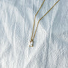 Rectangular Zirconia Pendant Women's Jewelry Stainless Steel Gold-Plated Short Necklace - Image 6