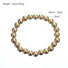 Jewelry Gold Plated Metal Ball Smooth Diameter 3/4/6/8mm Elastic Stainless Steel Bracelet - Image 8