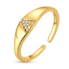Clover Adjustable Ring Silver Rotating Cherry Blossom Flower Open Rings For Women Wedding Jewelry Gift - Image 24