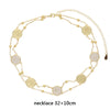 Gold Color Shell Cz Charm Long Double Layer Necklace For Women Girl Holiday Delicate Jewelry - Image 10