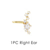 No Piercing Ear Cuff Satr Earrings for Women 1PC Silver Color Crystal Earclip Orbital Non Pierced Earing Jewelry - Image 7