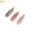 Csja Water Drop Necklaces Crystal Pendant Stainless Steel Chain Necklace for Women Stone Amethyst Jewelry Gift - Image 35
