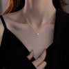 Silver Lucky Four-leaf Clover Small Necklace for Women Clavicle Chain Minimalist Design Sensation - Image 1