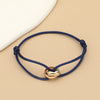 Simple Unisex Bracelet 3 Metal Round Circle Accessory Adjustable Men's Rope Bracelet for Women Jewelry Gifts - Image 18