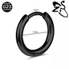 ZS Titanium 1 PC 18G Hoop Earrings Women Men Zircon Round Earrings D Shape 3 Colors Helix Cartilage Piercings Jewelry - Image 29